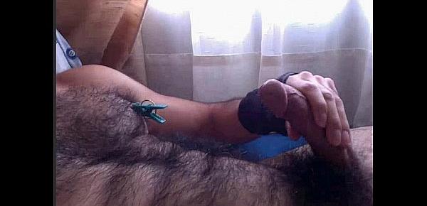  Cineabhot Mexican muscular wolf cum on face Chacal se viene en su cara y barba